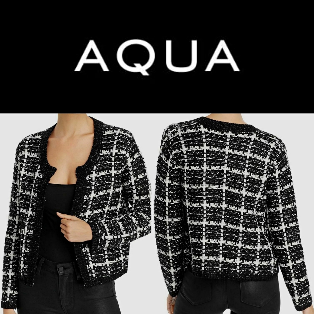 Sold- Aqua Tweed Cardigan - 100% Exclusive